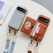 Wallet phone case with built-in mirror