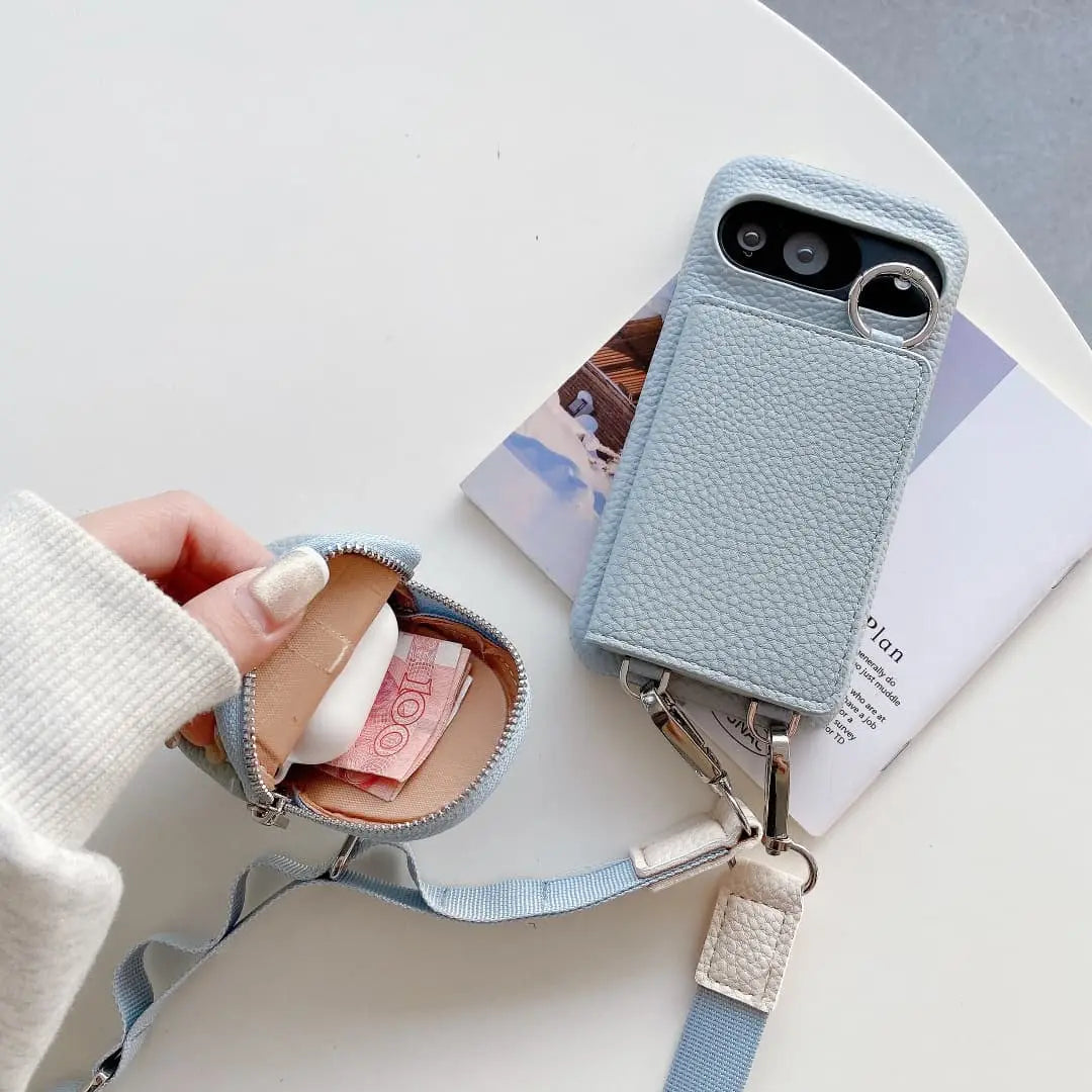 Google Pixel case with mini pouch