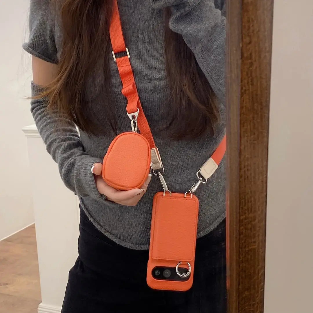 Stylish crossbody wallet phone case