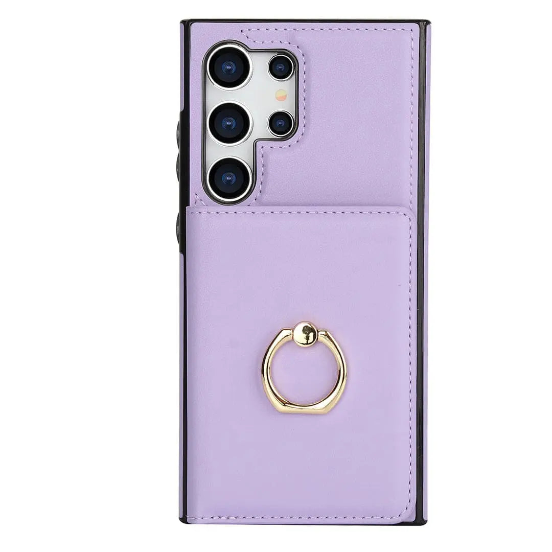 Magnetic clasp wallet case for Samsung