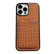 alligator skin phone case with card slot