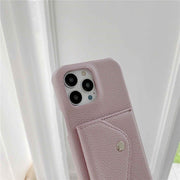 pebble leather wallet iphone case
