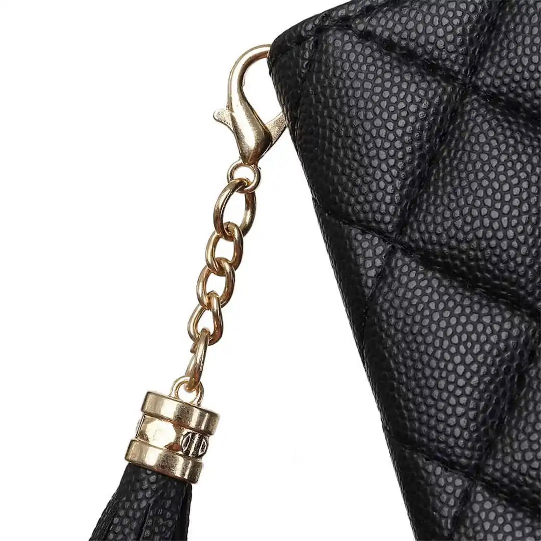 phone folio case with tassel