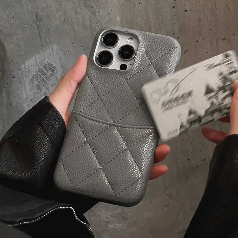 Leather iphone case with card holder