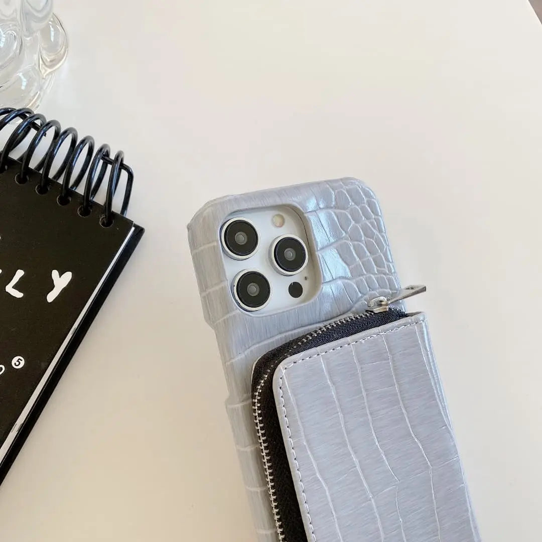 zippered wallet iPhone case
