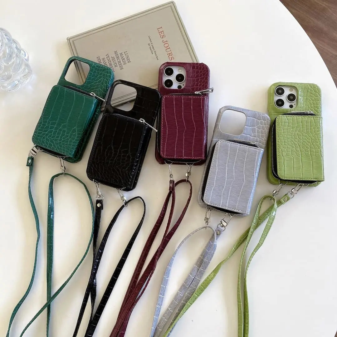 alligator skin phone cases with strap