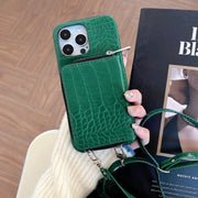 green leather wallet iphone case