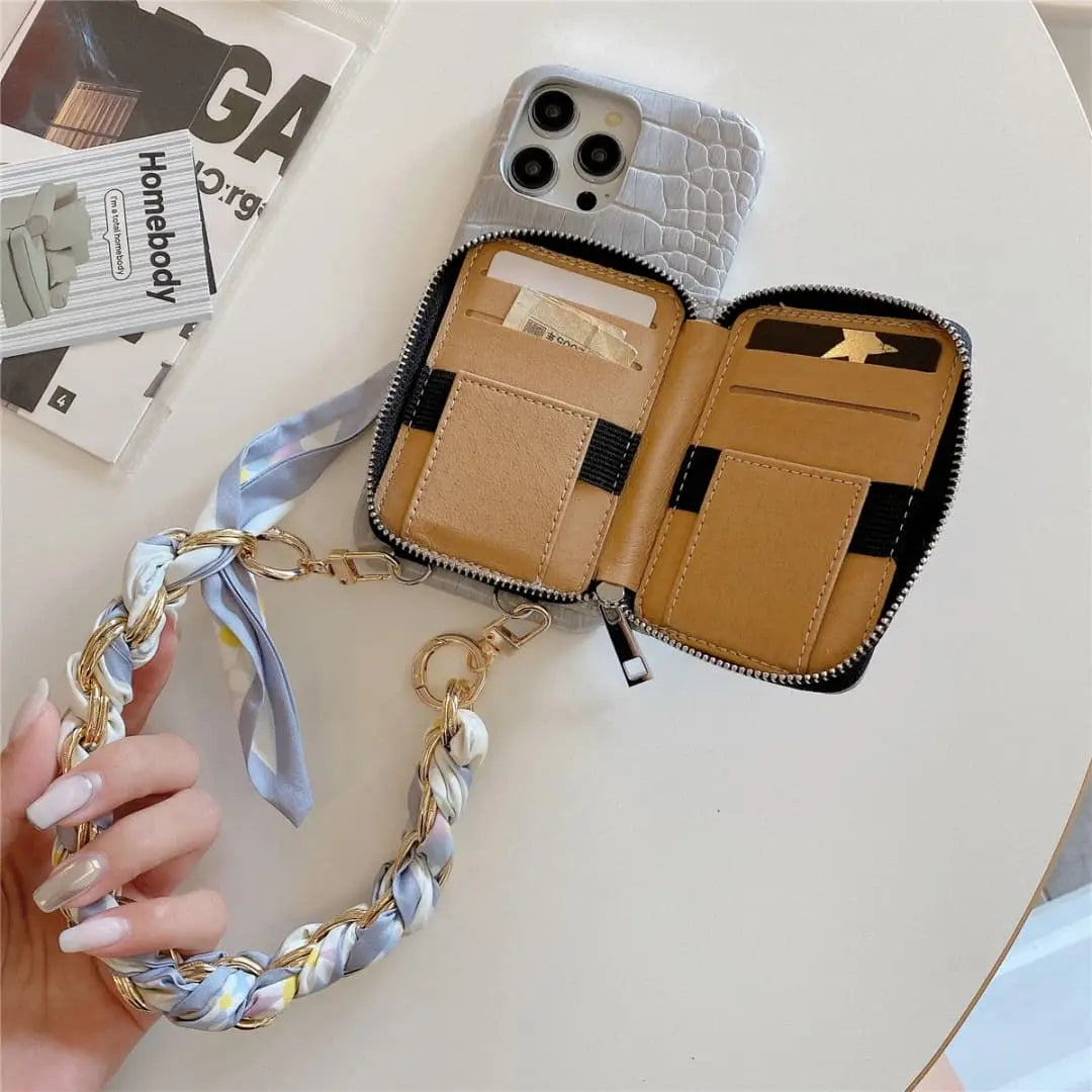 leather wallet back case iPhone