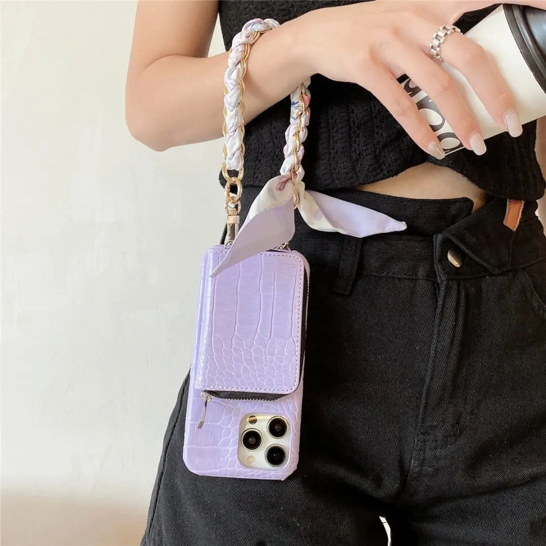 iPhone wallet case with strap