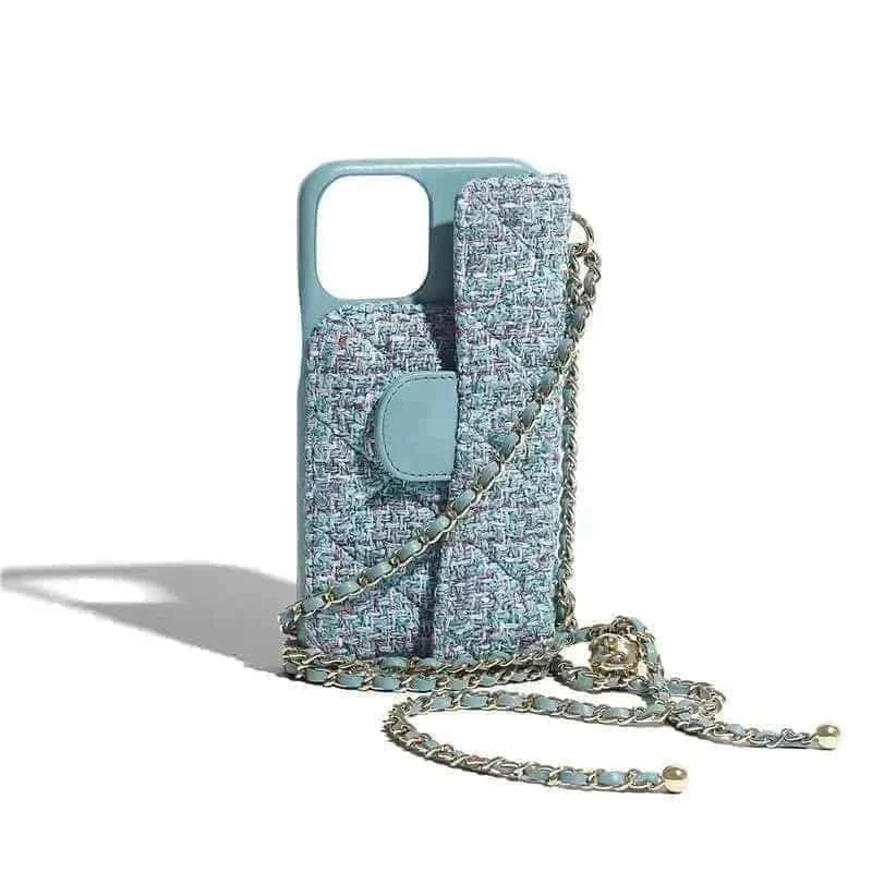 tweed iphone purse