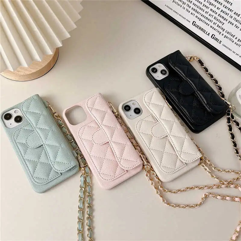 designer iPhone 15 pro max wallet case crossbody