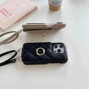 crossbody iPhone case with ring stand