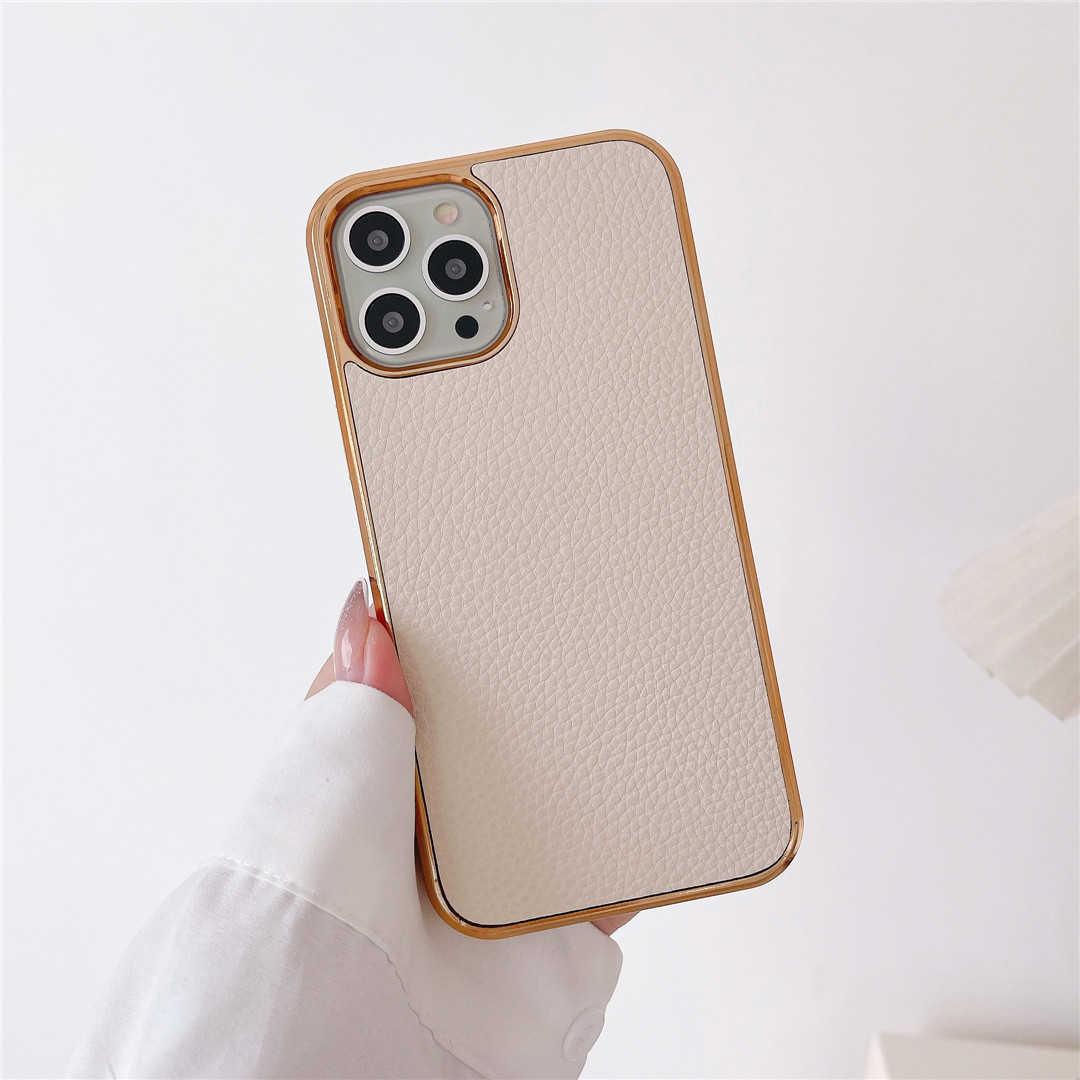 genuine leather iPhone 14 pro case white