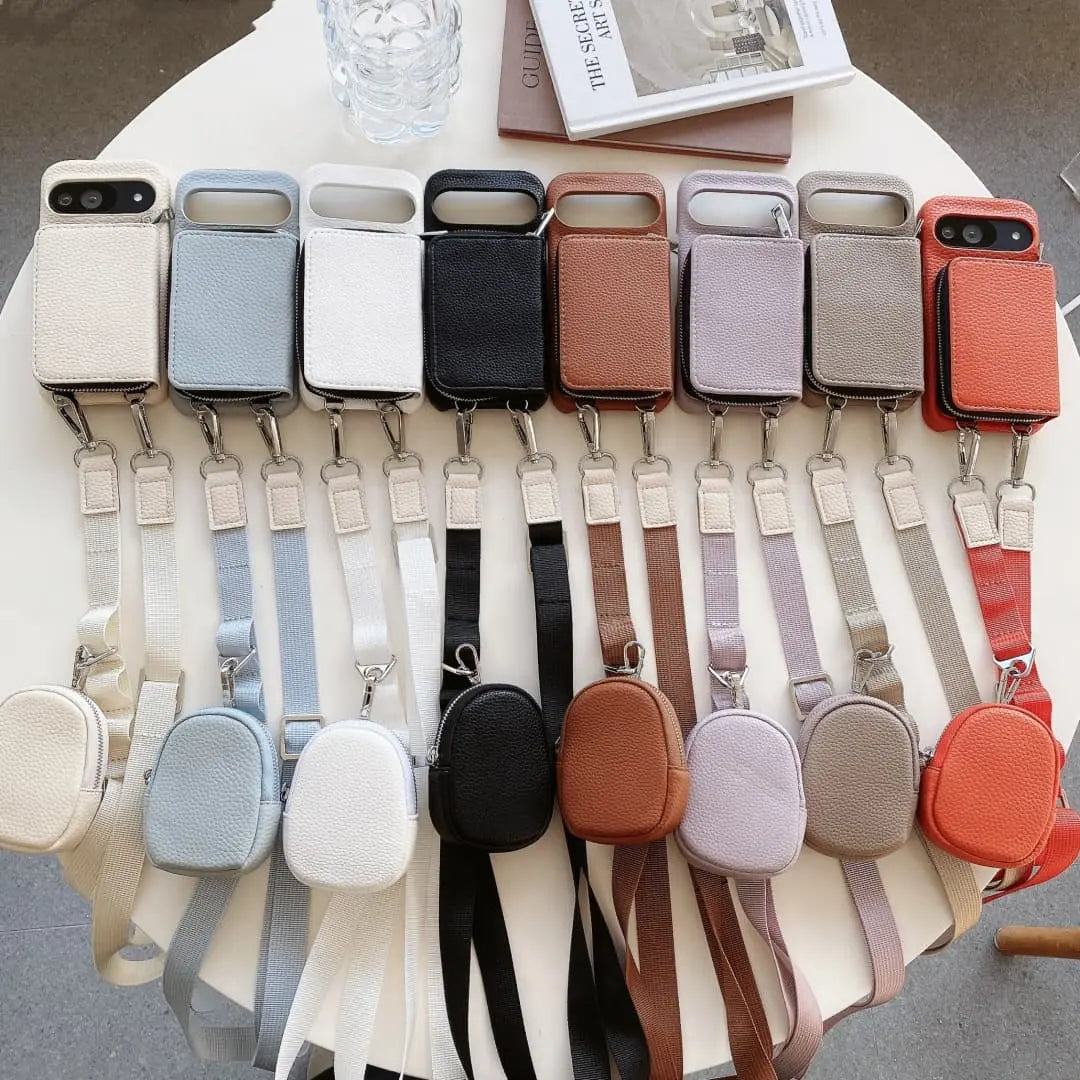 Premium leather phone wallet Google Pixel