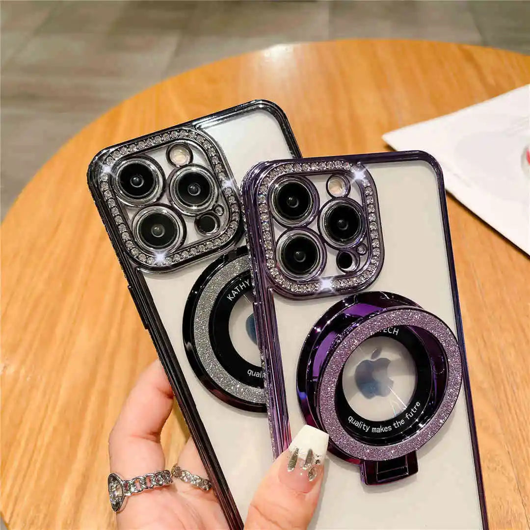 iPhone case with glitter magsafe