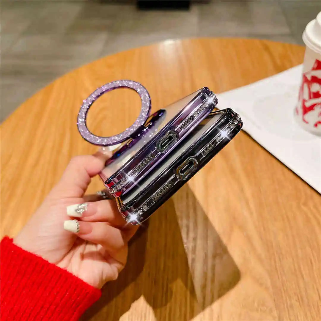magnetic iPhone case glitter