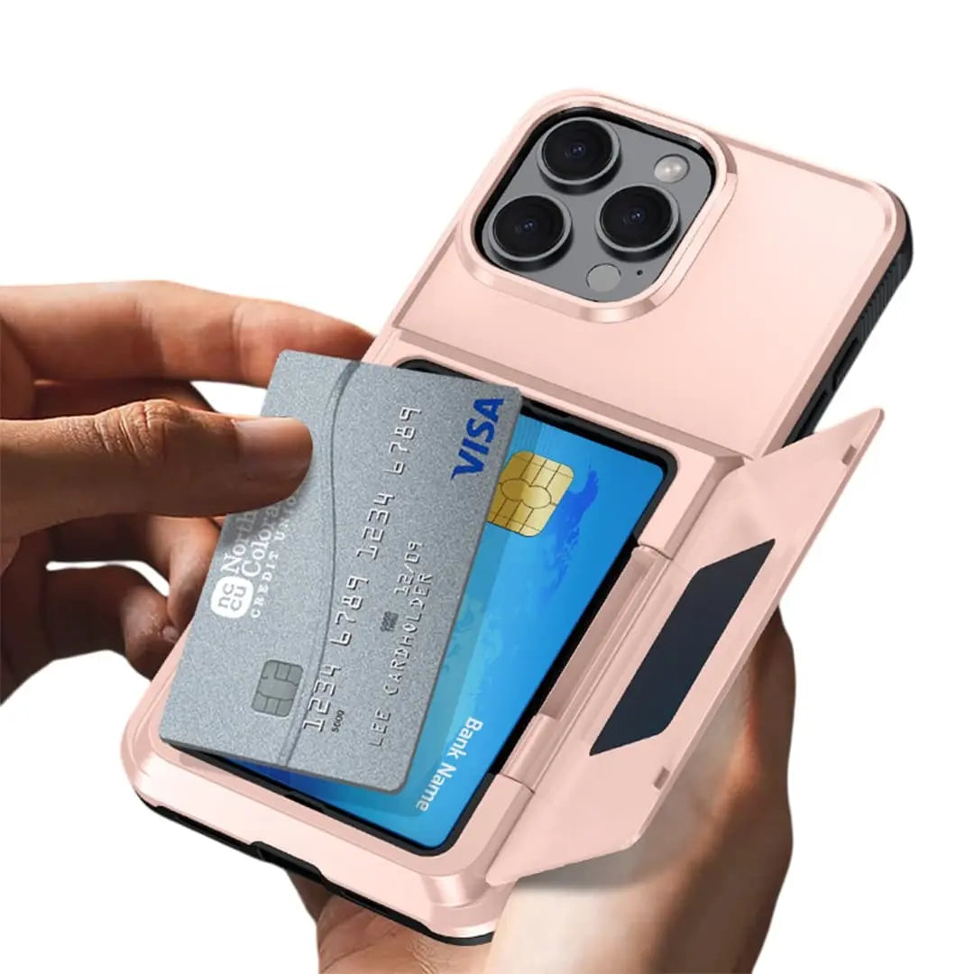 iPhone case with hidden card holder