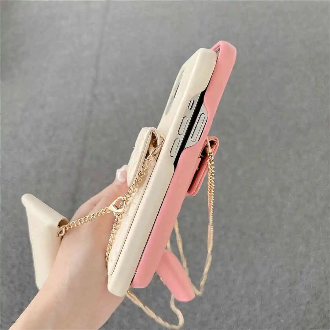 crossbody wallet phone case with lipstick case