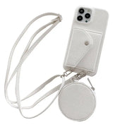 white crossbody phone case