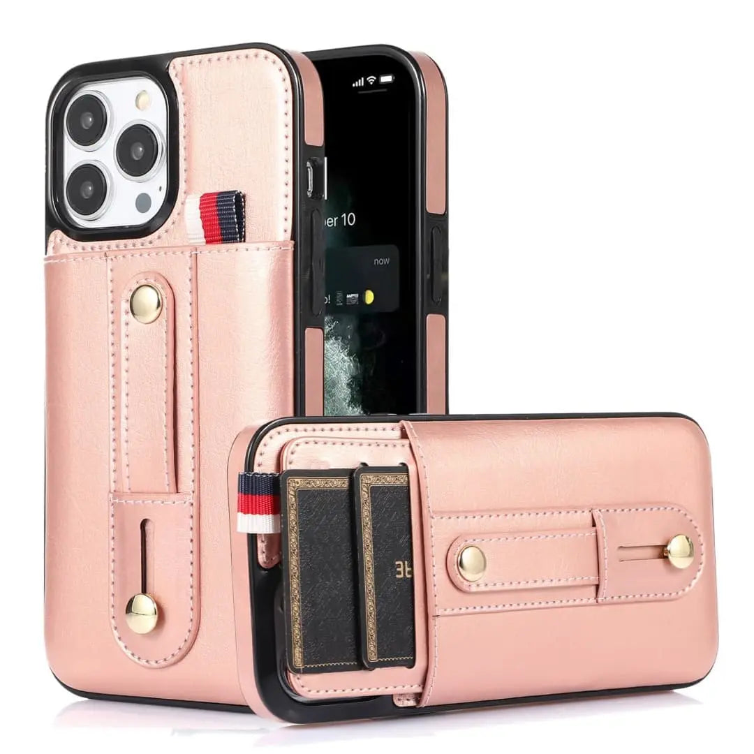 Slim-fit leather phone case
