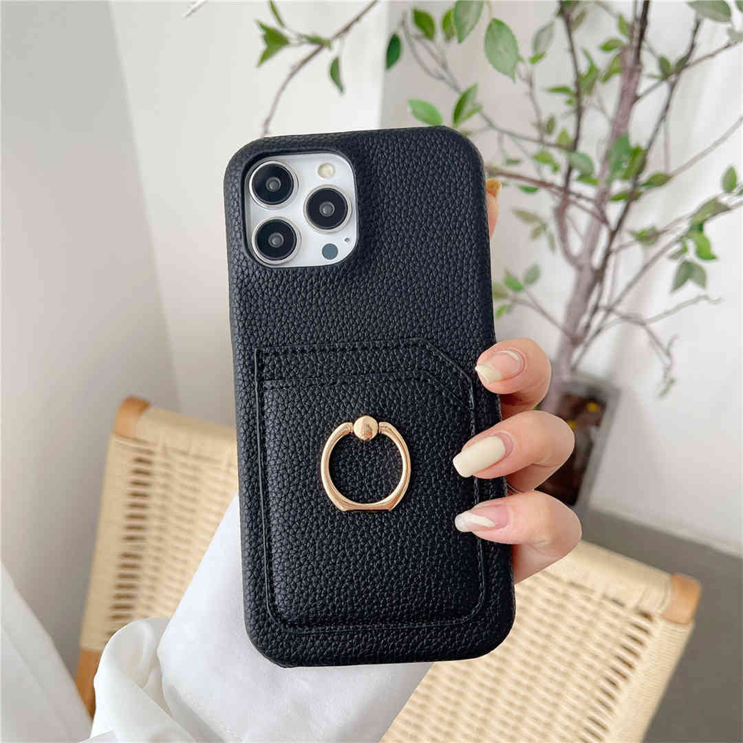 leather iPhone case card holder