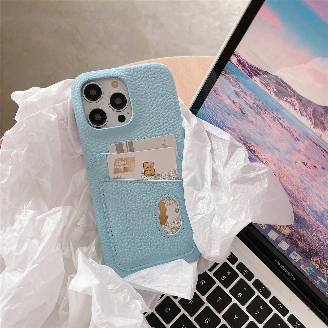 blue iphone case with card holder