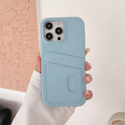 cowhide leather wallet iphone case