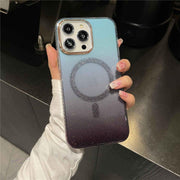 ombre blue glitter iPhone 14 pro max case