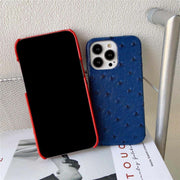 ostrich skin print iPhone case