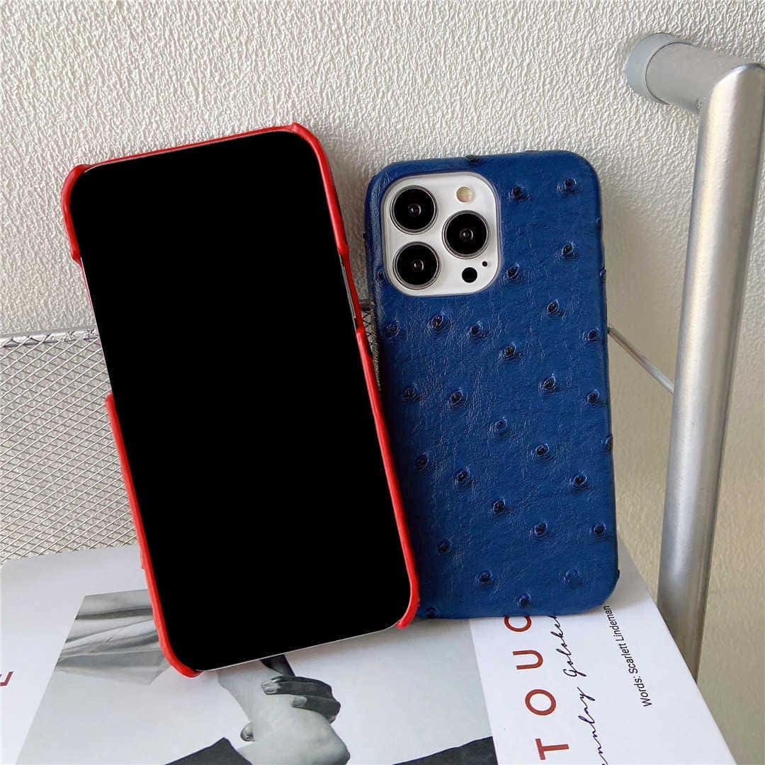 ostrich skin print iPhone case
