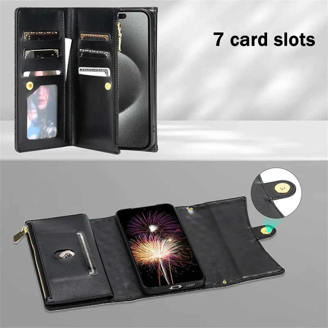 pixel phone wallet case with closure