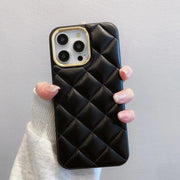 black quilted phone case