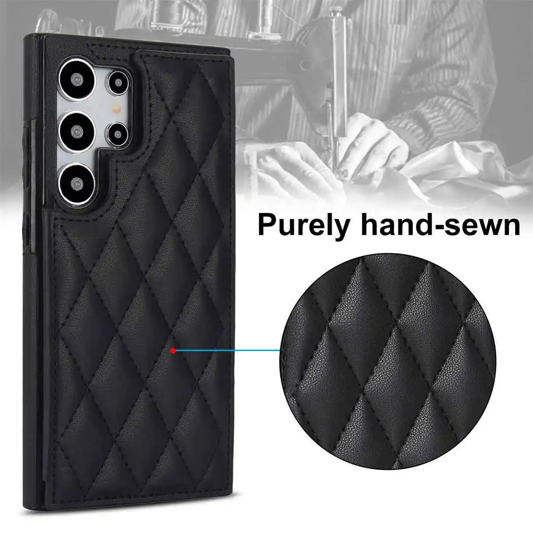 quilted folio phone case for samsung