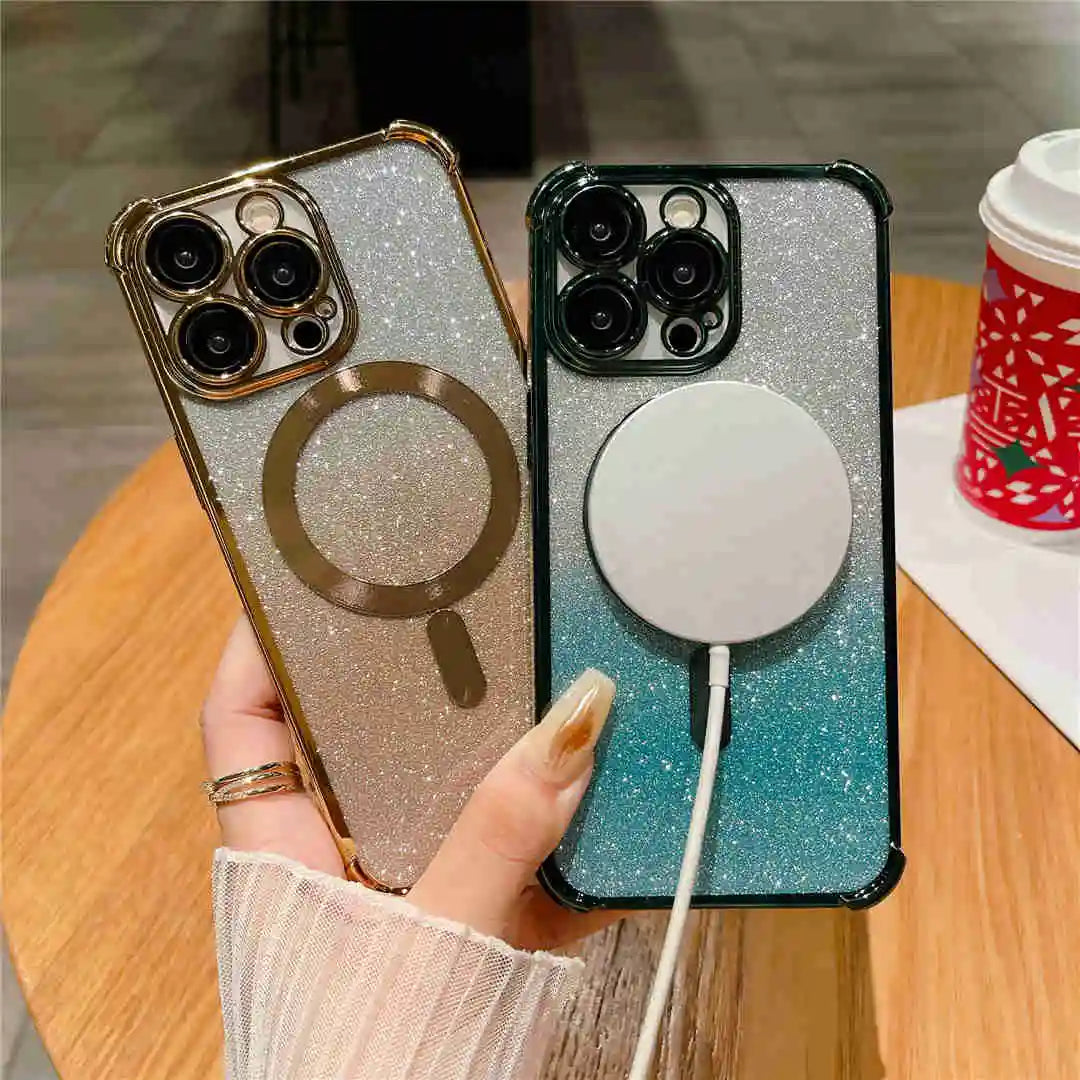 glitter iphone case with magsafe