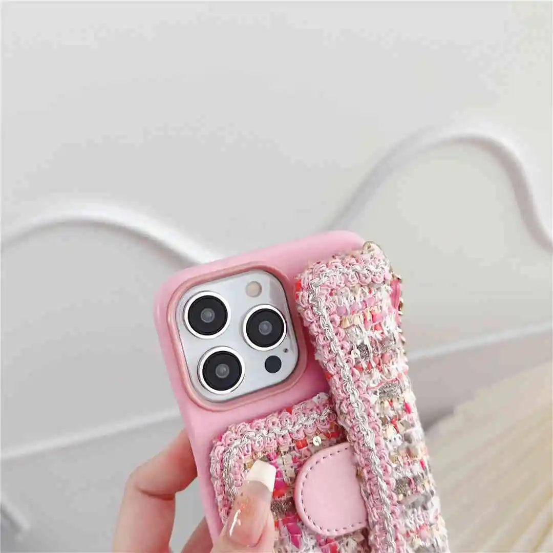 tweed wallet phone case