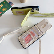 Crossbody flap wallet phone case