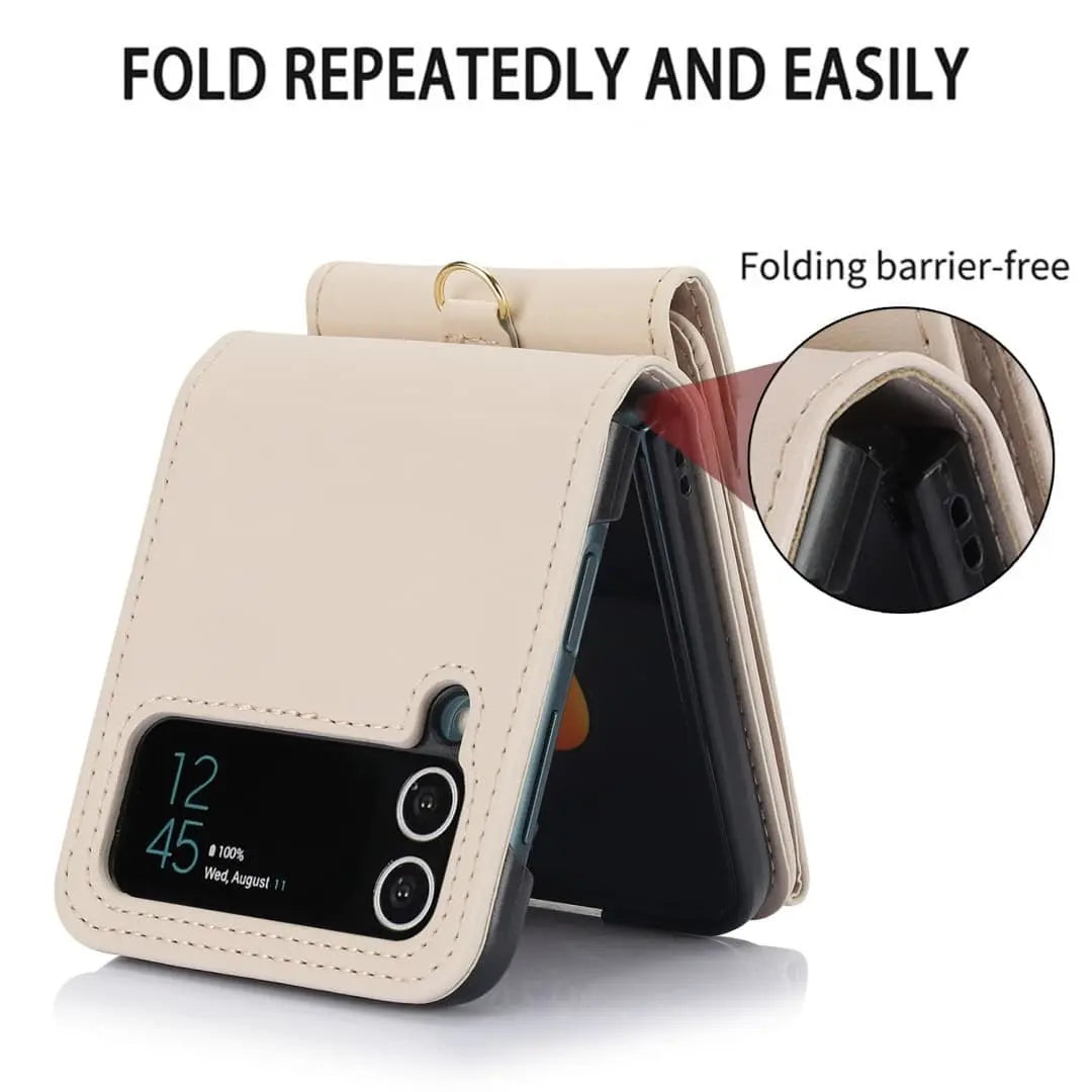Z Flip 4 wallet case with hinge cover