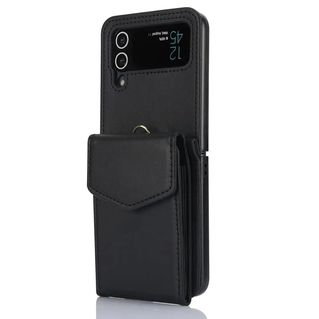 black Galaxy z flip 3 wallet case