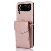 rose gold Galaxy z flip 4 wallet case