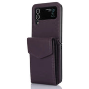 purple Galaxy z flip 4 wallet case