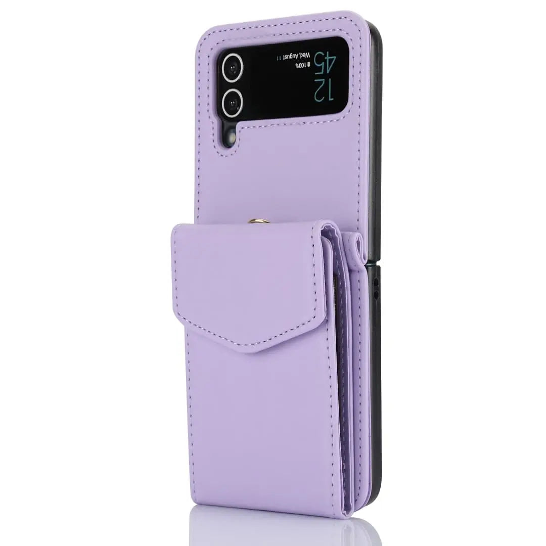 lavender Galaxy z flip 4 wallet case