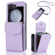lavender crossbody galaxy z flip 5 wallet case