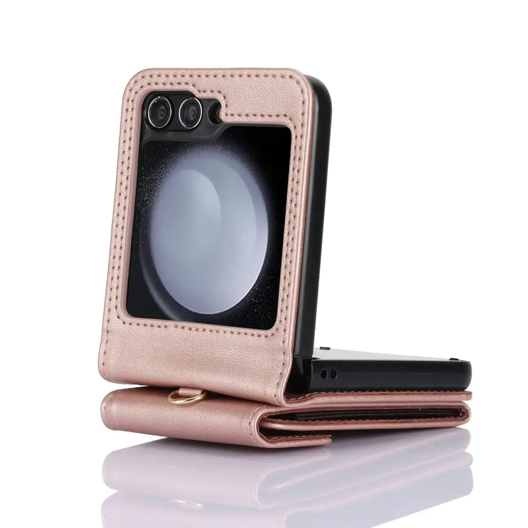 Z Flip 5 wallet case with hinge cover