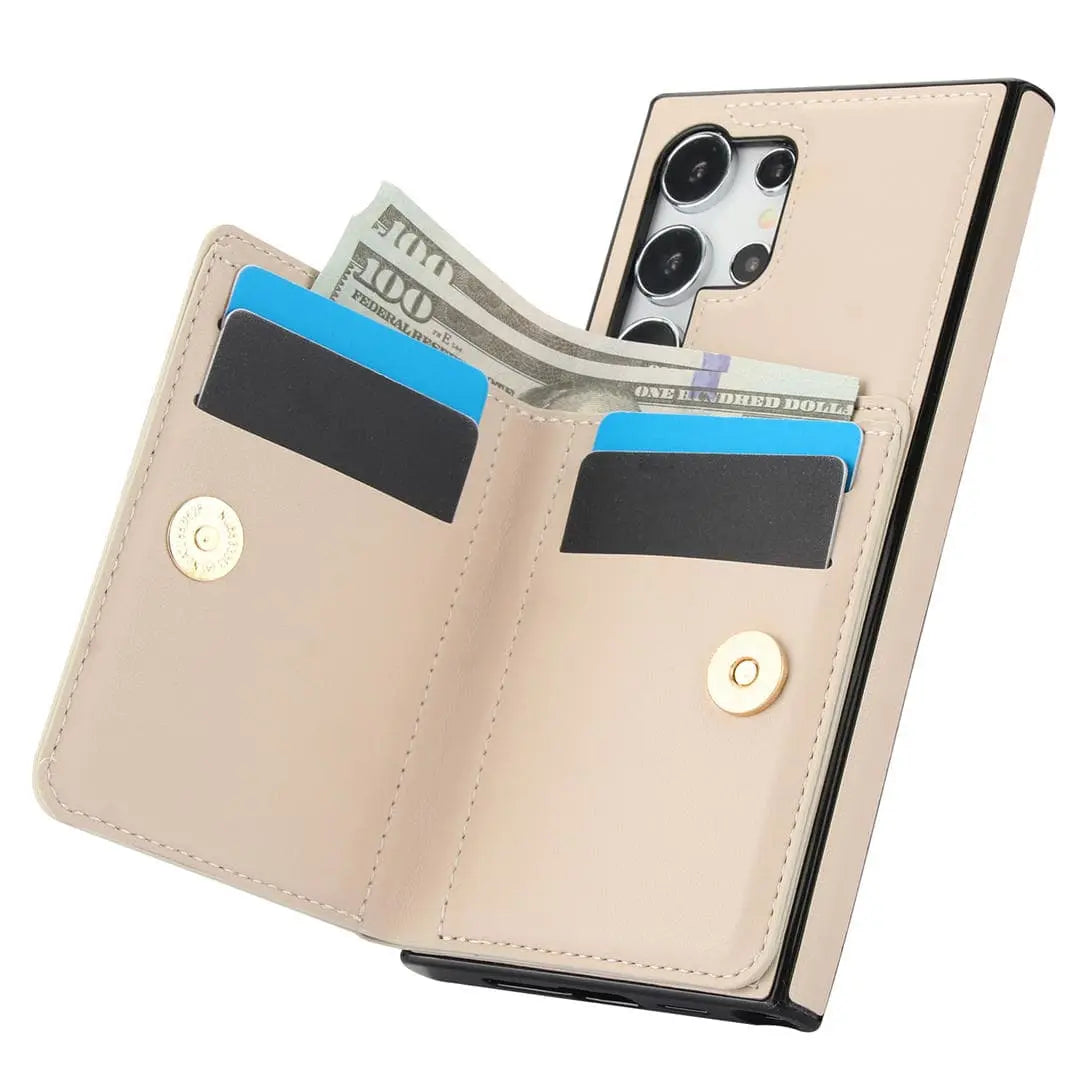 Premium leather phone case with wallet