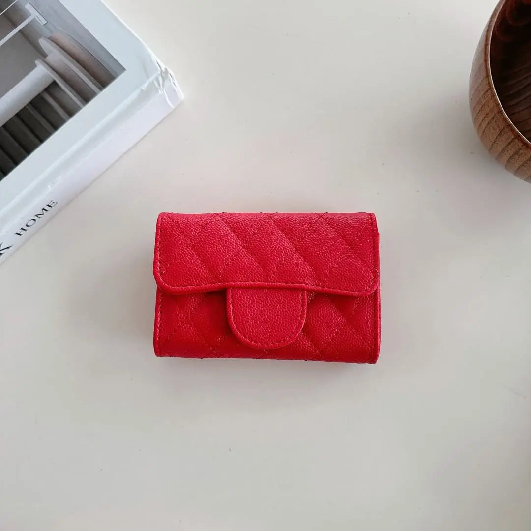 red flap wallet