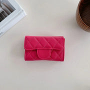 rose red flap wallet