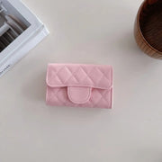 pink flap wallet