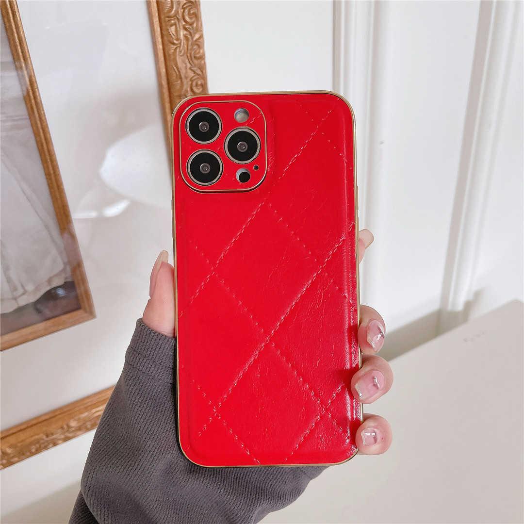 red quilted iphone case