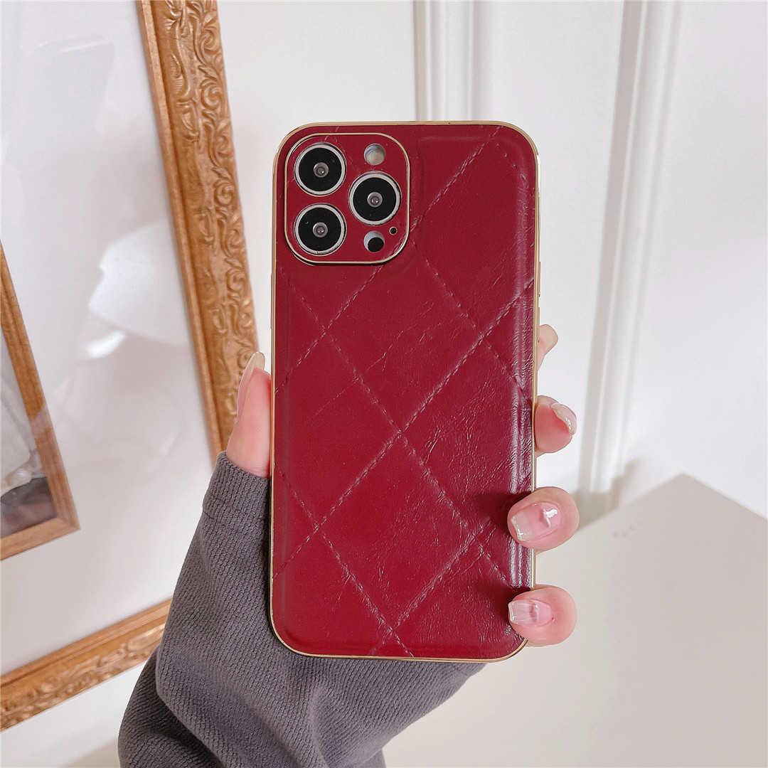 burgundy quilted leather iphone case