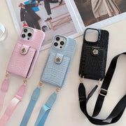 wallet iphone 16 cases with strap